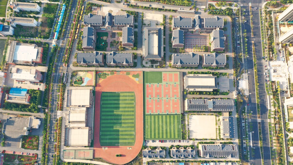 aerial view of yantai huasheng international school admissions and campus
